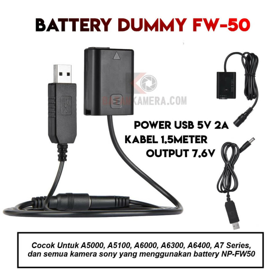 Jual Battery Dummy Sony FW50