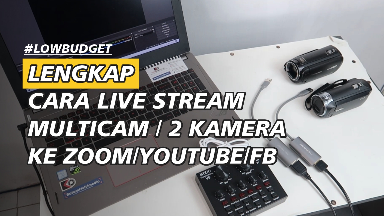 Tutorial Live Streaming Multicamera/2 Kamera Ke Zoom/Youtube/FB ...