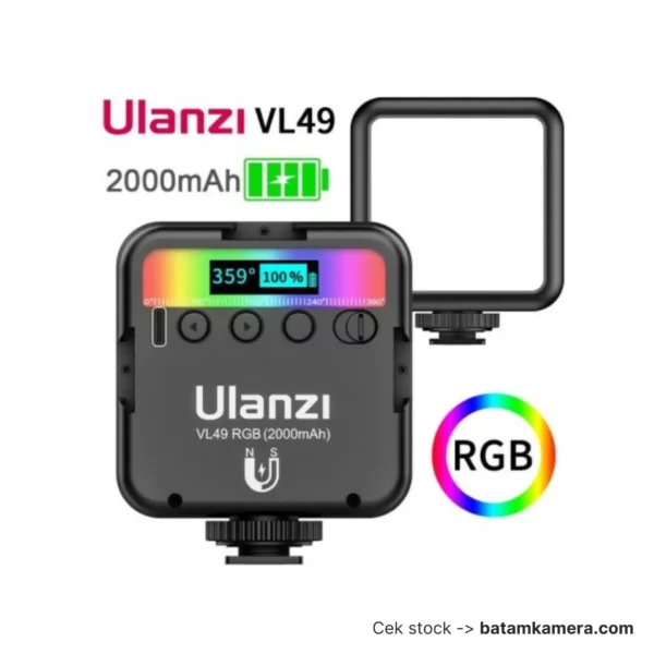 Ulanzi VL49 RGB Lampu LED Mini Video Light