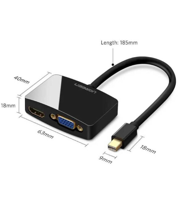 Jual Ugreen Adapter Mini Display Port To HDMI VGA ABS - Batamkamera.com