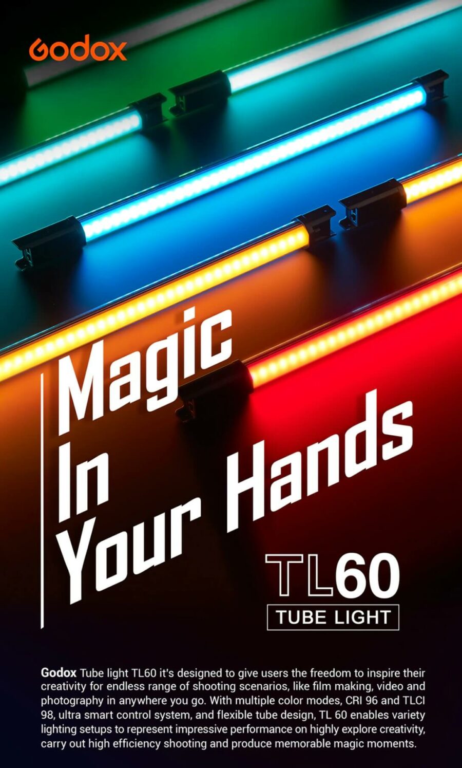 Godox TL60 Full-Color RGB Tube Light - Gambar 6