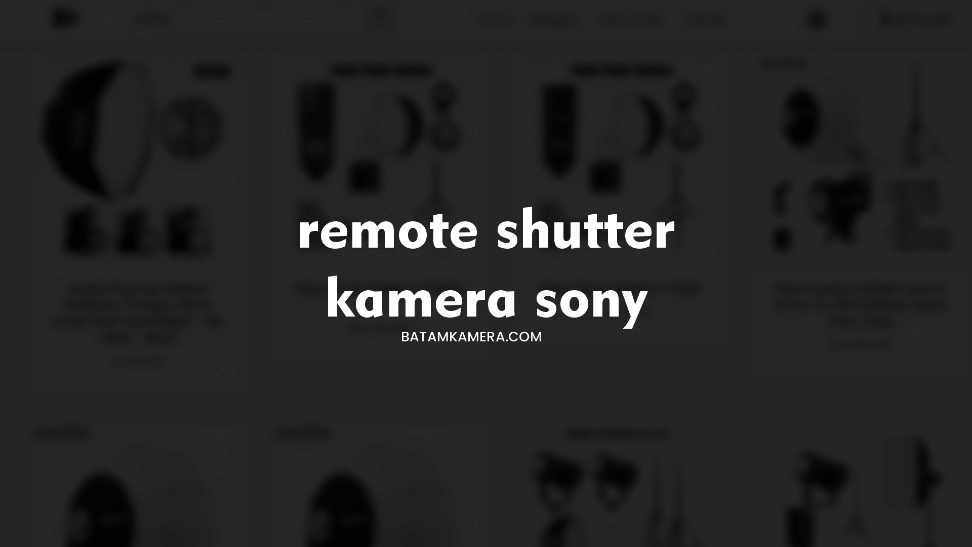 Remote Shutter Wireless Untuk Kamera Sony Mirrorless Bisa Buat