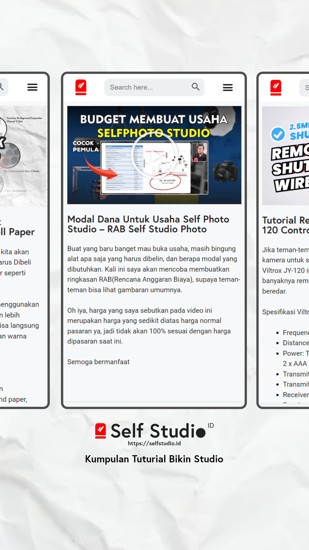 Panduan Lengkap Belajar Usaha Self Photo Studio