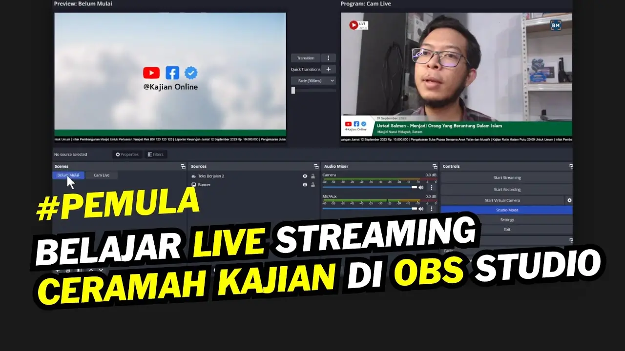 Cara Live Streaming Pengajian Pake Software OBS Studio Batamkamera Com