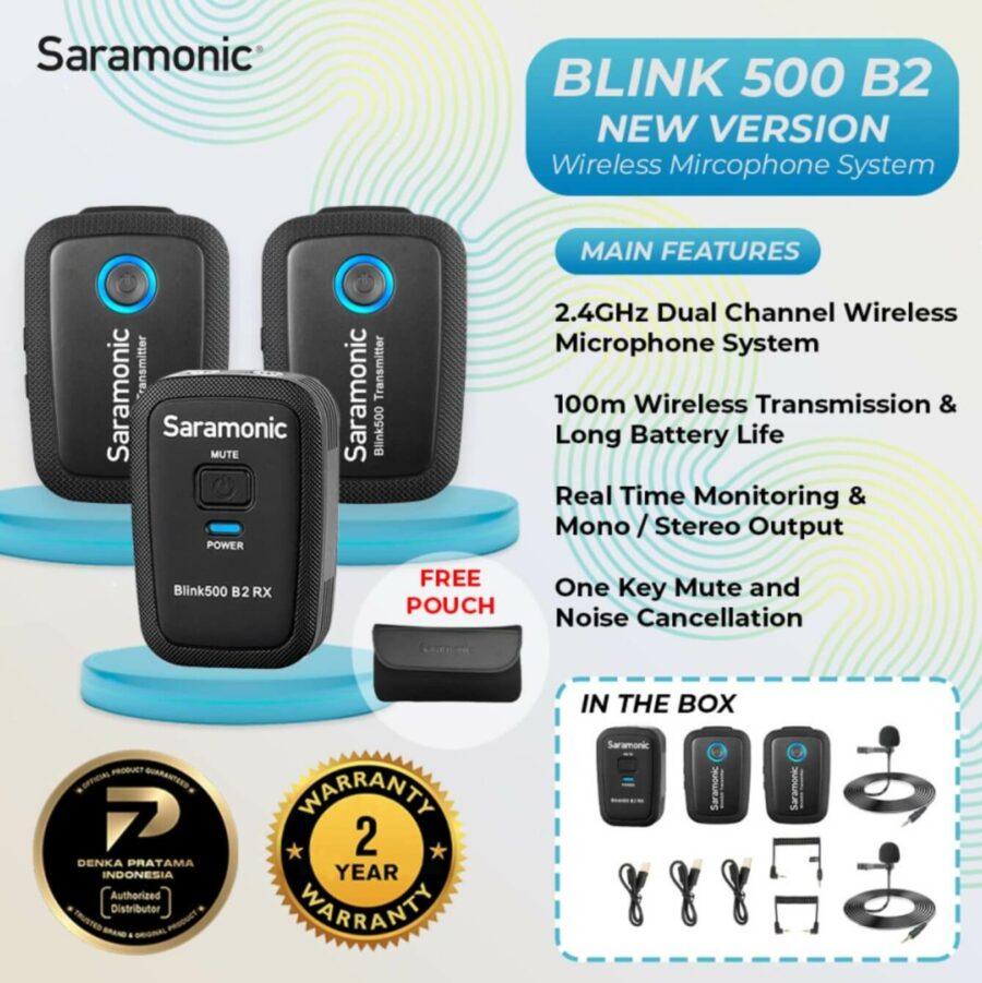 Saramonic Blink 500 B2 New Version Dual Wireless Microphone System