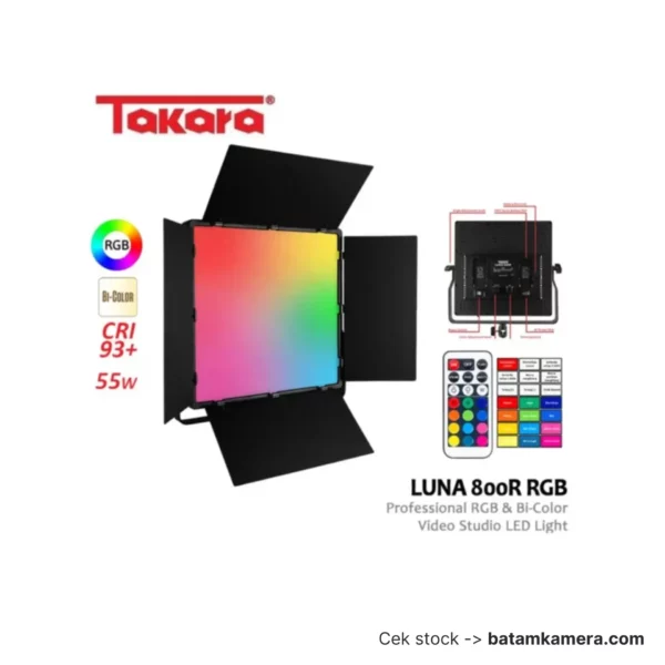 Takara LUNA 800R RGB & Bi-Color Video Studio LED Light