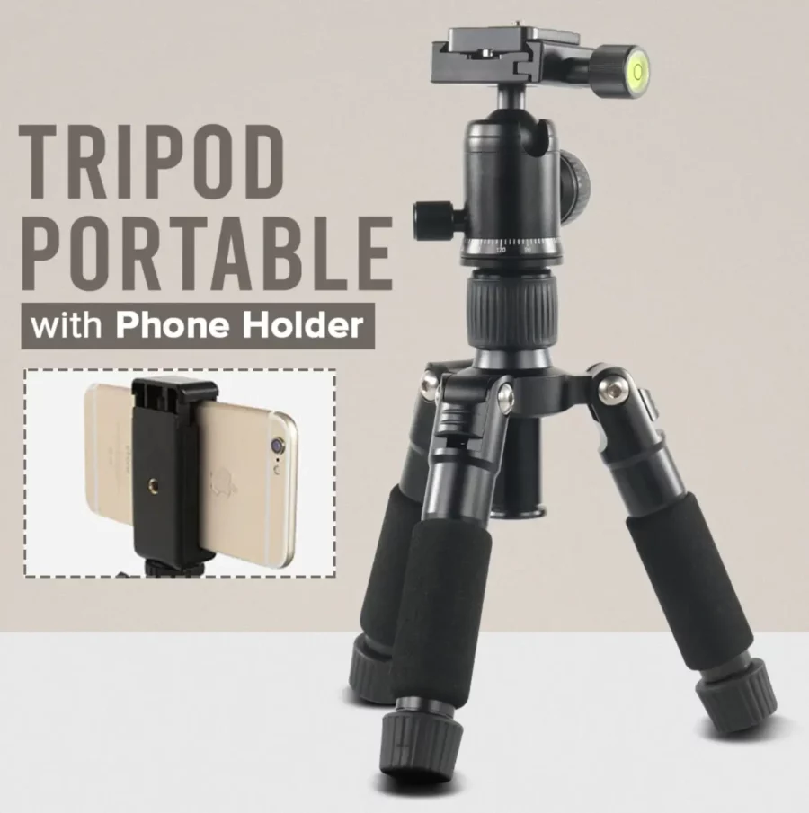 XILETU Tripod Mini Kamera Portable 4 Section 54cm with Holder - FM5S-MINI