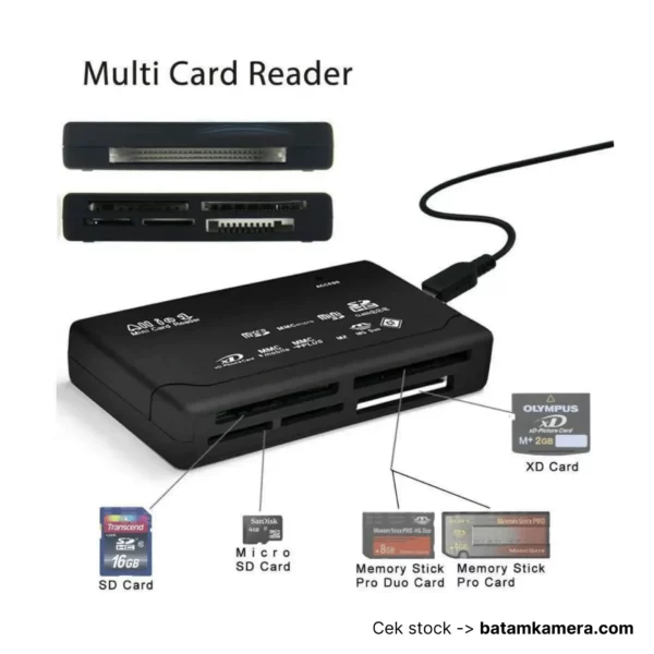 Taffware Card Reader SD XD MMC MS CF SDHC TF Micro SD M2 - SHTC-08 - Black