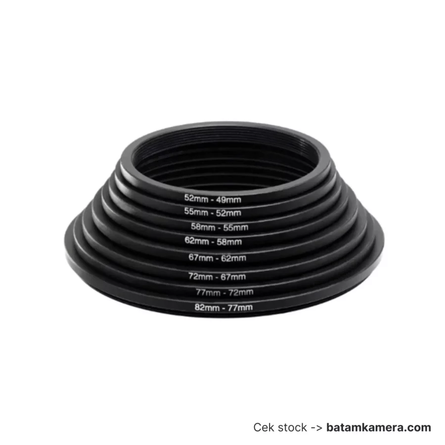 8 PCS STEP DOWN RING Adapter Filter Lensa 82mm 77mm 72mm 67mm 62mm 58mm 55mm 52mm 49mm
