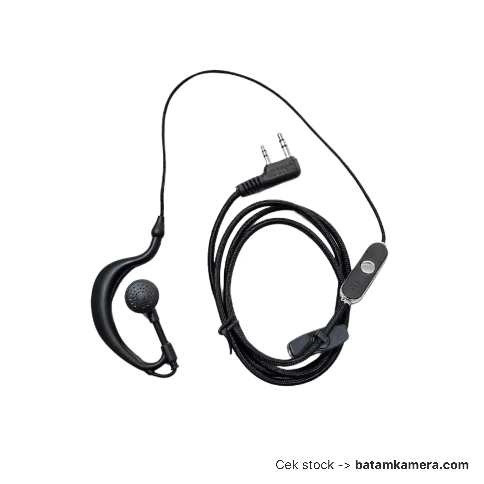 Headset Mic Walkie Talkie PTT Single Earpiece 2 Pin ABX0