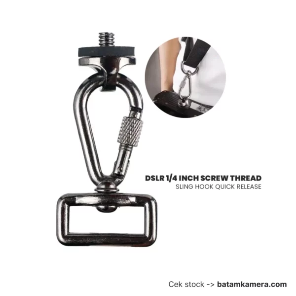 DSLR 1/4 Inch Screw Thread Adaptor Sling Hook Quick Release