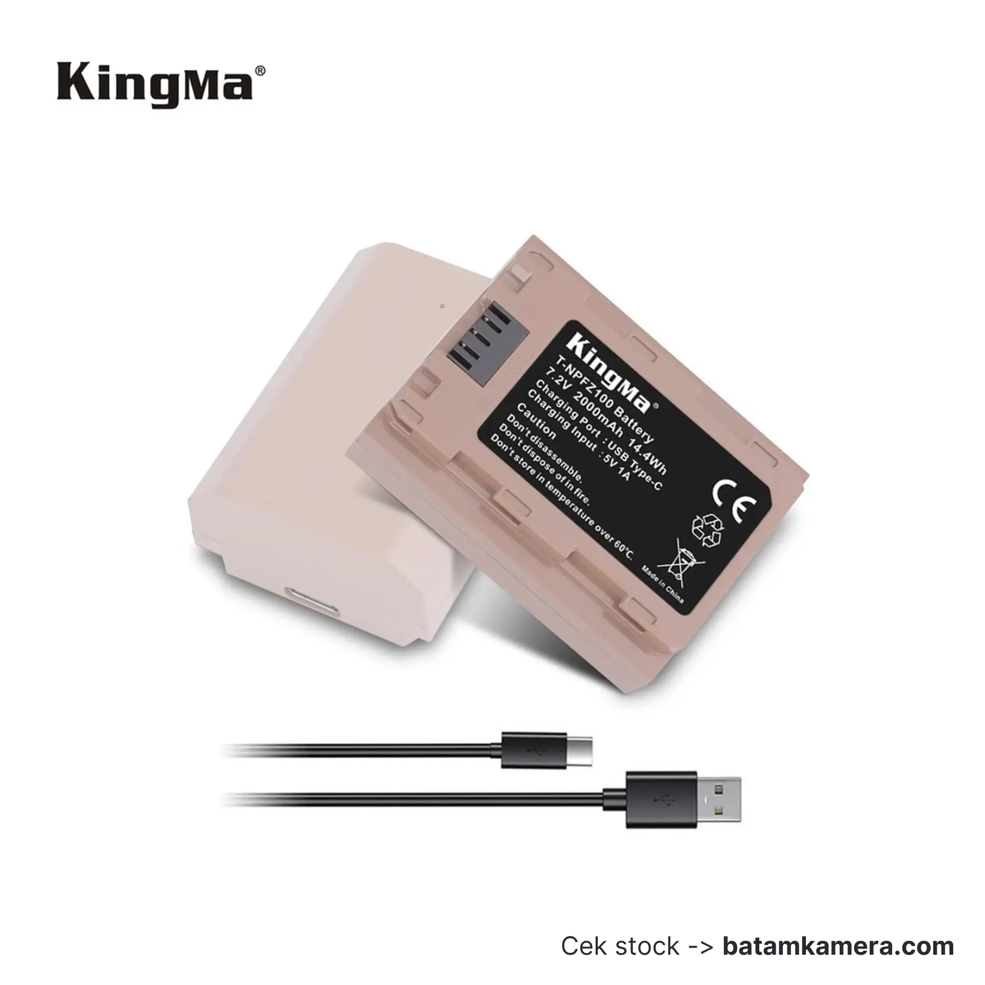KINGMA Battery for Sony NP-FZ100 with Type-C Charging Port