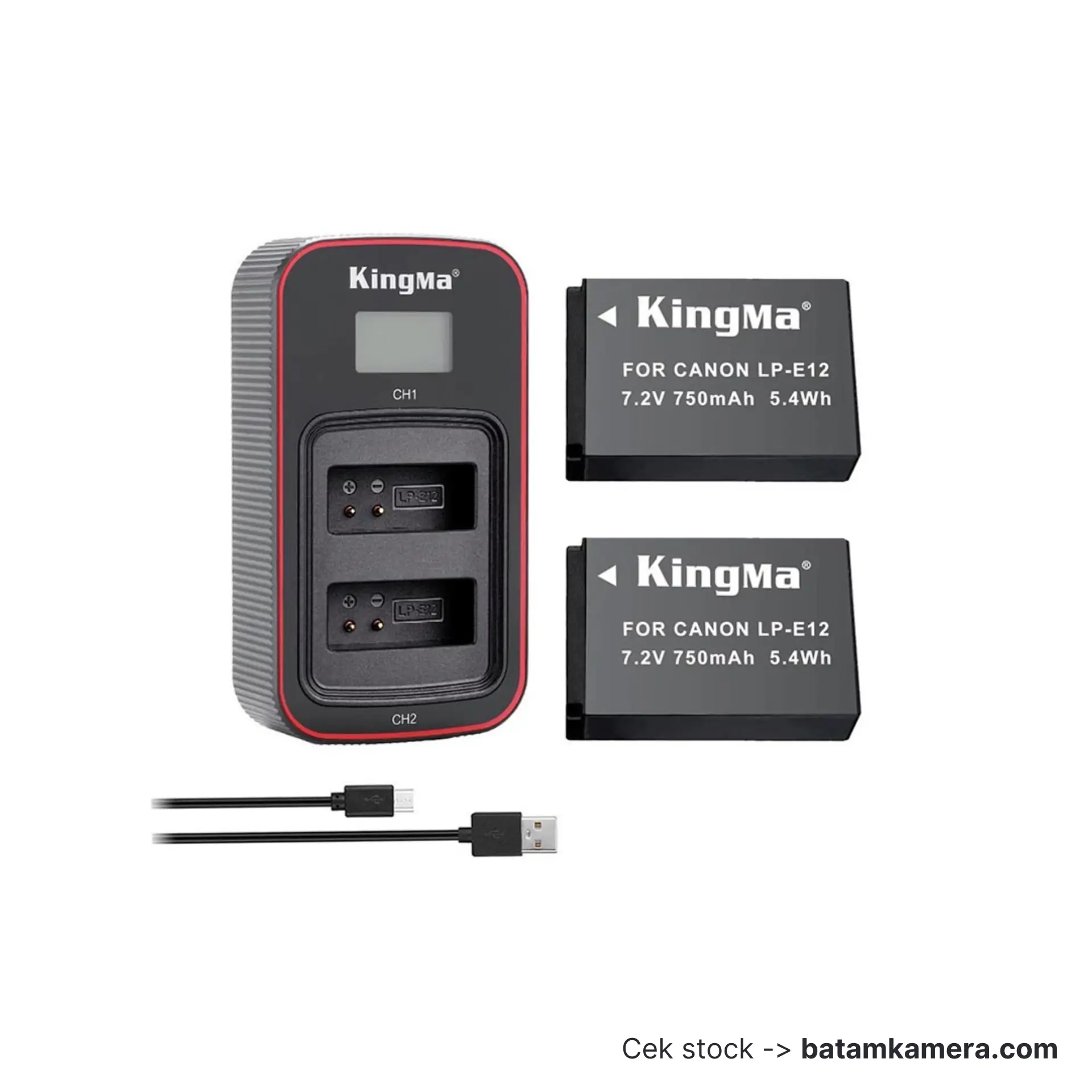 KingMa LP-E12 Battery Charger Kit