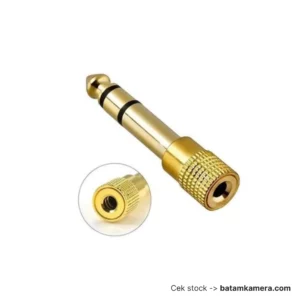Converter Audio 3.5mm Female to 6.5mm Male Gold